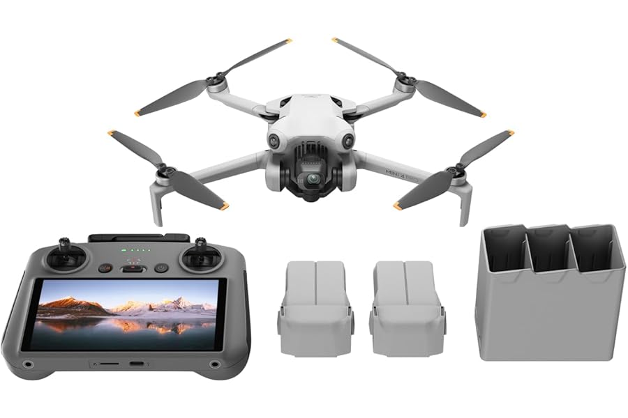 DJI Mini 4 Pro Fly More Combo Plus with DJI RC 2, Drones with Camera for Adults 4K, 3 Intelligent Flight Battery Plus for up to 135 Mins Flight Time, Smart Return to Home, Drone for Beginners product image