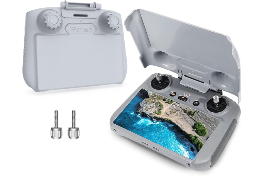 FPVtosky 2-in-1 Mini 5/4 Pro RC 2 Sun Hood & RC2 Protective Cover, Sun Shade Screen Protector for DJI Air 3S/ Mini5/4 Pro RC2 Remote Controller Protection Accessories product image