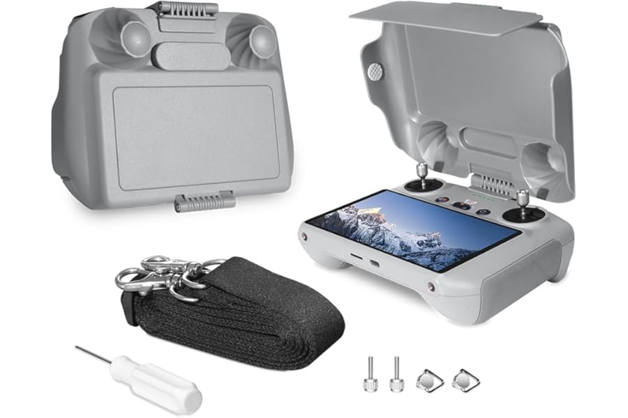 Arzroic Sun Hood Kit for DJI Mini 3/3 Pro RC Controller Accessories - Anti-Glare Sun Shade Cover and Neck Lanyard product image