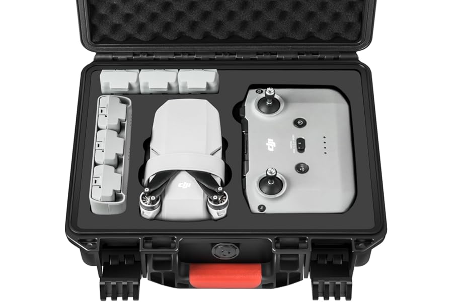 Drone Case for DJI Mini 4K: Waterproof Hard Travel Cases with Custom Foam for DJI Mini 2 /2 SE Fly Combo, Large Carrying Box for Drone, Batteries, Charger, Cable, Propeller & Accessories (Case Only) product image