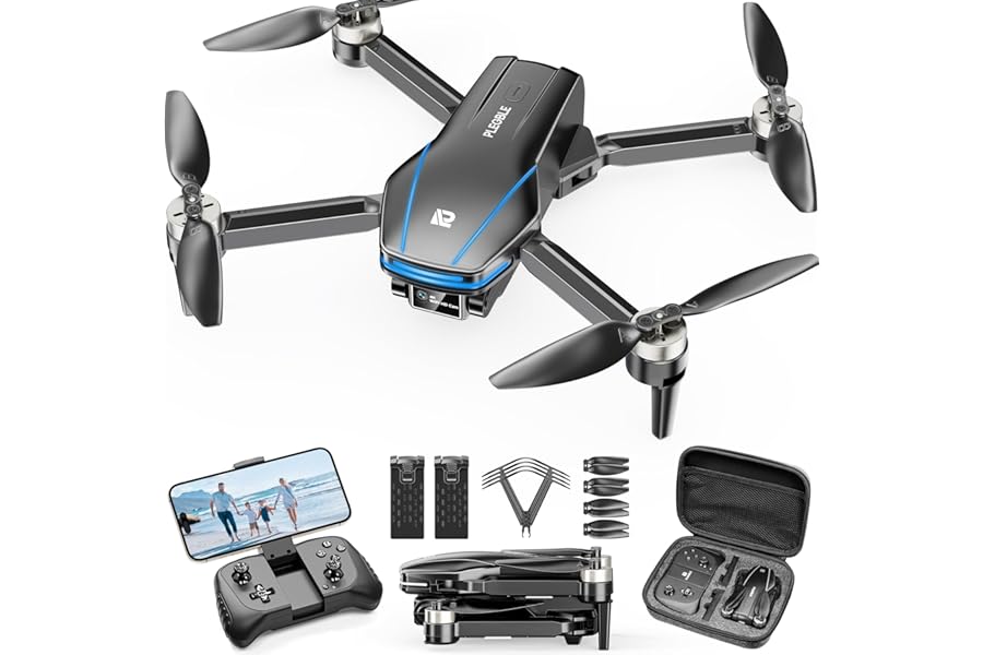 Drone with Camera 4K for Kids Adults, Brushless Motor Mini Foldable RC Drones with Propeller Guards for Beginners, One Key Take Off/Land, Voice Control, Anti-Lost Alarm, Gift Toys for Men Boys product image