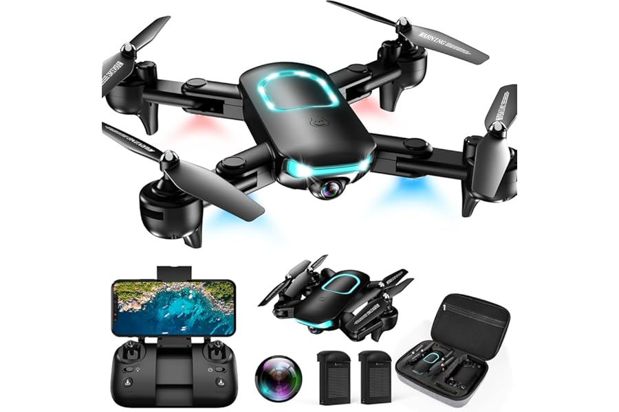 REDRIE Drone with 1080P Camera for Beginners, Foldable, Altitude Hold, Gestures Selfie, Waypoint Fly, Headless Mode, 3D Flip, One Key Start, 3 Speed Modes, Circle Fly, 2 Batteries product image
