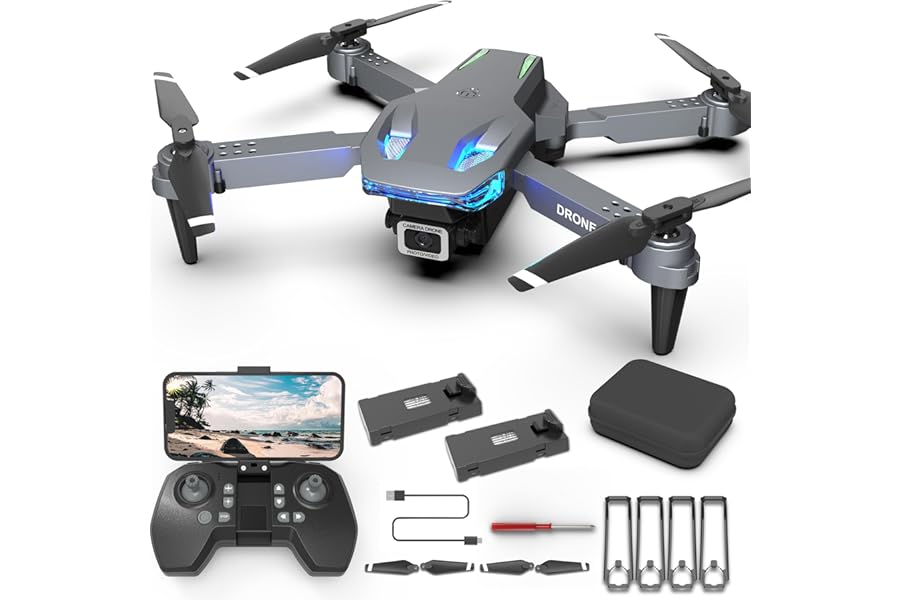 Wipkviey Drone with Camera T28 - Mini Drone 90° Adjustment RC quadcopter 1080P HD, Fpv Foldable Drones for Adults, Drones for kids, Gesture Selfy, Headless Mode, 3D Flip, drone for Beginners product image