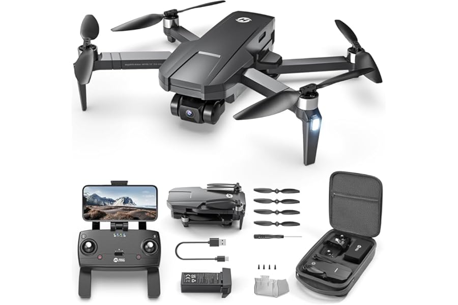 Holy Stone HS720R 3 Axis Gimbal GPS Drones with Camera for Adults 4K EIS; FPV RC Drone, Foldable Quadcopter with 10000 Feet Video Transmission Control Range, Brushless Motor, Follow Me, Auto Return product image