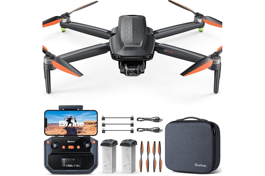 Bwine F7GIM 6K Photo Drone with Camera for Adults, 3-Axis Brushless Gimbal, 4K/30fps Video, GPS Smart Control, Plus 70Mins Flight Time, 10000Ft FPV Digital Transmission and TOF Safety Support product image