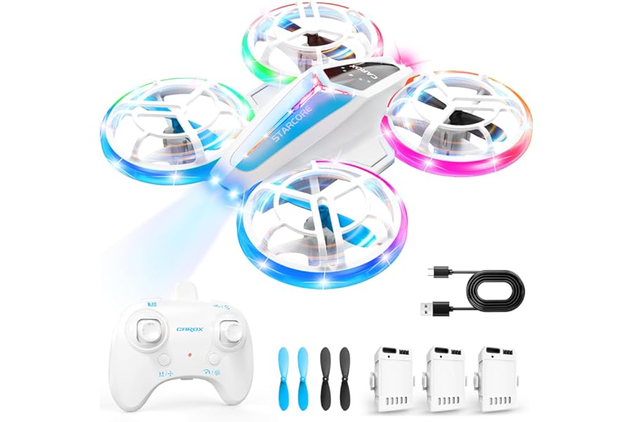 Drone for Kids–World's First Dual Module Lighting Kids Drone, 3pcs Batteries Starship Kids Drone,One-Key Takeoff,360° Flip,Auto-spin,Type-C Charging, Unique kids drones for age 6-8,8-12 product image