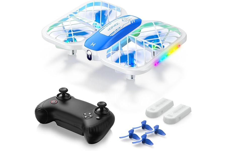 HOFMOC Mini Drone for Kids 8-15, Indoor Drones Gifts for Boys 8-12, Boys Toys Age 8-10, Beginner Drones with Propeller Protection, Throw to Go, Altitude Hold, 3D Flips and Headless Mode product image