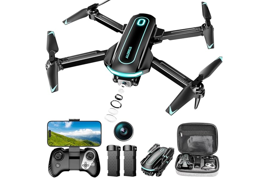 Drone with Camera, Drones for Adults and Beginners, 1080P HD FPV Foldable Mini Drones for Kids, with 2 Batteries, Carrying Case, Trajectory Flight, Gravity Control, One-Key Takeoff/Landing, 360° Flip, Toys for Gift product image