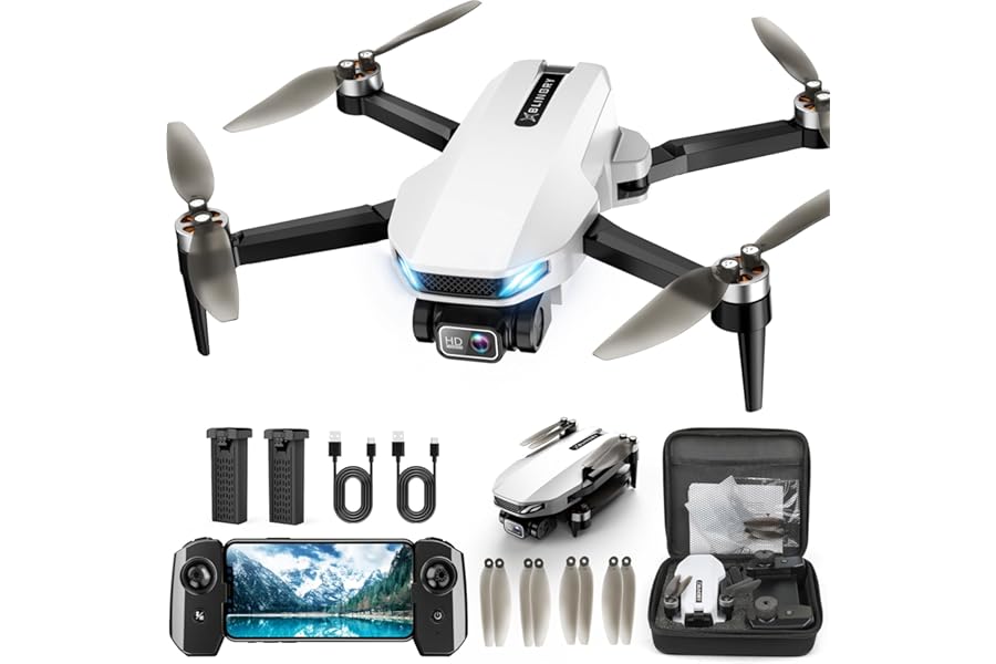 GPS Drone with Camera for Adults, 2K HD GPS Drones with Auto Return, Follow Me, Circle Fly, Waypoint Fly, Optical Flow, Brushless Motor, Foldable 5G Transmission FPV Quadcopter product image