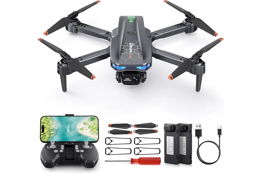 FERIETELF T29 Drone with Camera for Kids - Foldable Mini Drones for Beginners or Adults, 1080P HD RC Quadcopter, w/2 Batteries and Storage Case, Toy for Boys Girls product image