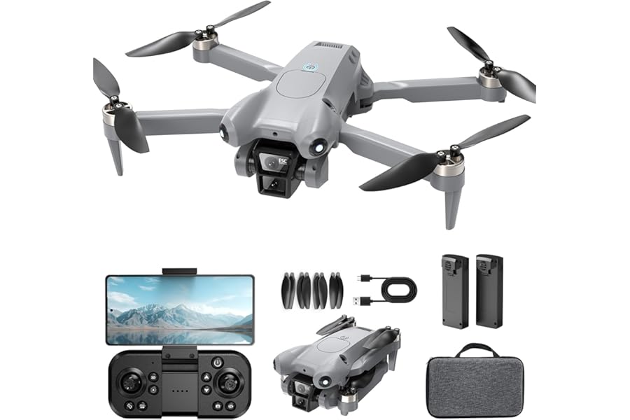 ASFSFQ PRO Drone with Camera for Adults 4K,Brushless Motors Drone for Kids Beginners,40mins Flight Time with 2 Batteries,FPV Foldable RC Quadcopter,Toys Gifts for Teen Boys Girls, Beginner（Grey） product image