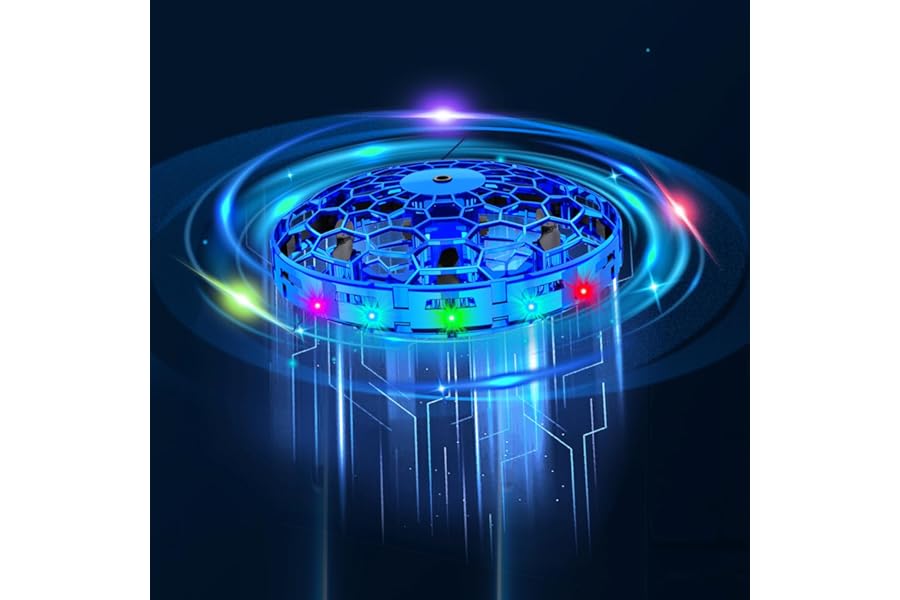 Mini Drone For Kids,Hand Operated Small Drone Indoors&Outdoor,Colorful Stunts Flying Ball Toy,Stem Toys For Children,Birthday And Christmas Gift For 6 7 8 9 10 11 12+ Year Old Boys Or Girls（Blue） product image