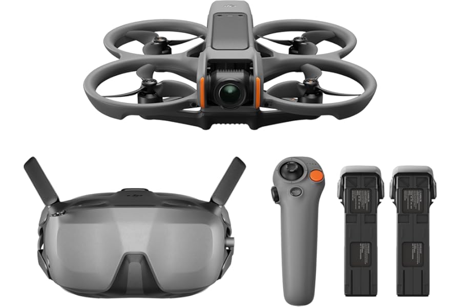 DJI Avata 2 Fly Smart Combo (Three Batteries), FPV Drone with Camera 4K, Immersive Experience, One-Push Acrobatics, Built-in Propeller Guard, 155° FOV, Camera Drone with Goggles N3 and RC Motion 3 product image
