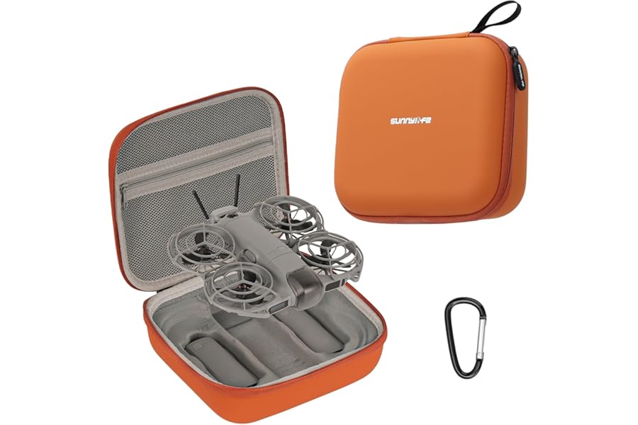 FSIDIWT Storage Bag for DJI Neo 2, Portable Travel Case Protective Carrying Case for DJI Neo 2 Drone and Batteries Accessories (Orange) product image