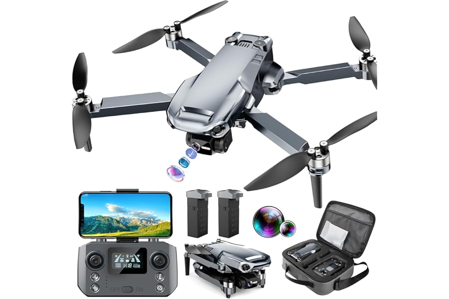 GPS Drone with 4K UHD Camera for Adults Beginners, 1640ft Long Range, Auto Return Home, Follow Me, 3-Axis Gimbal, APP & Remote Control for Outdoor Photography and Video product image