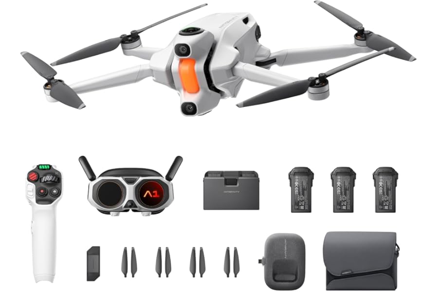 Antigravity A1 Infinity Bundle (3 High-Capacity Batteries) - 8K 360 Drone for Immersive Flight, Point-to-Fly Motion Control, Obstacle Avoidance, Deep Track, Auto Return, 10km Transmission, Auto Edit product image