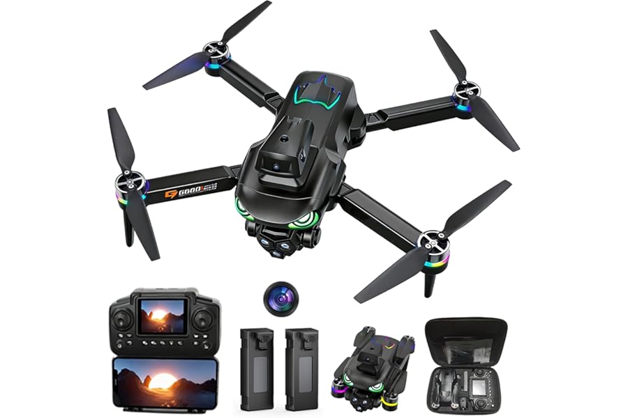 Drone with camera for adults 4k, screen on controller, drone with obstacle avoidance, 2 Batteries, Optical Flow Positioning, One-Touch Takeoff/Landing, drone with camera for kids, toys for boys product image