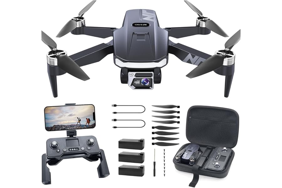 NAFYRE N11 PRO GPS Drone with Camera for Adults 4K UHD, 90 Min Long Flight Time, Long Control Range, Auto Return, Follow Me, Brushless Motor, 5G FPV RC Quadcopter for Beginners product image
