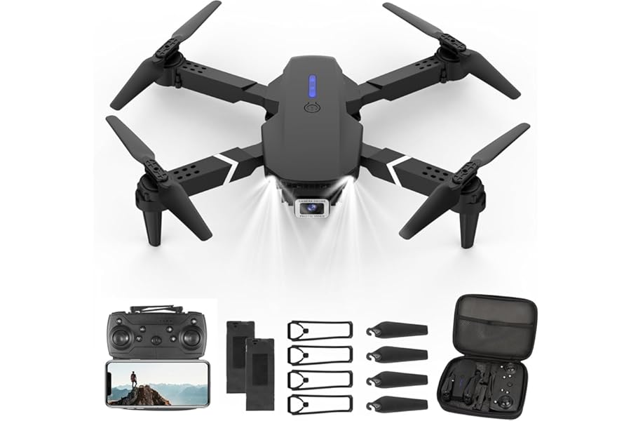 Mini Drone with Camera, 4K HD FPV Drone, Altitude Hold, Gesture Selfie, One key Return/Emergency Stop, 3D Flips, Waypoint Fly, 2 Batteries, Foldable Drones for Kids and Beginners product image