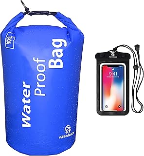 Freegrace Waterproof Dry Bag - Lightweight Dry Sack with Seals and Waterproof Case - Float on Water - Keeps Gear Dry for Kayaking, Beach, Rafting, Boating, Hiking, Camping and Fishing product image