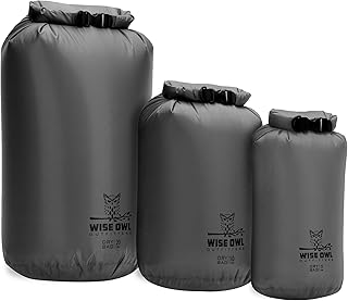 Wise Owl Outfitters Waterproof Dry Bag 3-Pack – Lightweight & Airtight 5L/10L/20L Small & Large Dry Bags for Kayaking, Beach, Travel, Boating, Hiking product image