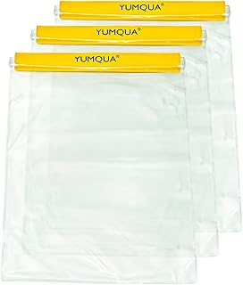 YUMQUA Waterproof Bags Large Size 3 Pack, Clear Watertight Pouch Holder for Document Map Camera Mobile Phone Car Key, fits Kayaking Boating Hiking Water Sports product image