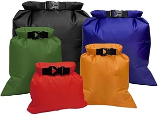 Pimoys 5 Pack Waterproof Dry Sacks, Lightweight Outdoor Dry Bags Ultimate Dry Bags for Kayaking Rafting Boating Camping (1.5L, 2.5L, 3.5L, 4.5L, 6L) product image