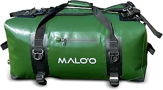 Malo’o Airtight Waterproof Adventure Duffle, Heavy Duty Submersible Dry Bag Duffel with Watertight Zipper and DryCore Technology, Waterproof Gear Bag, Dark Green product image
