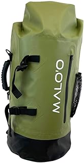 Malo'o 45L Waterproof Heavy Duty Backpack Dry Bags for Kayaking, Camping, Fishing, Hiking Daypack - Beach Accessories, Boat accessories, and Travel Gear - Fishing Rod Case Straps (Green) product image