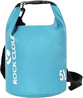 ROCK CLOUD Dry Bag Waterproof 5L Dry Sack for Kayaking Rafting Boating Beach Surfing Swimming Canoe Camping Hiking Fishing Ski, Lake Blue product image