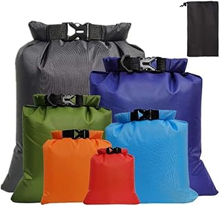 Pimoys 6 Pack Waterproof Dry Bags, Lightweight Outdoor Dry Sacks Ultimate Dry Bags for Kayaking Rafting Boating Camping (1.5L, 2.5L, 3L, 3.5L, 5L, 8L) product image