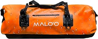 Malo’o Waterproof Dry Duffel, Heavy-Duty Roll Top Waterproof Gear Bag with Shoulder Strap & Molle Loops, Marine Duffel for Kayaking, Boating, Camping, Beach & Travel, Orange, 100L product image