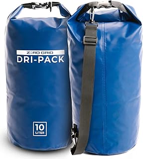 Zero Grid Waterproof Dry Bag - Floating Roll Top Drybag Keeps Dry 10L/20L/30L/40L Sizes for Backpacking, Kayaking, Boating, Camping, Fishing, Hiking, Made from Tough 500D Material product image