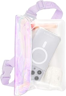 Case-Mate Soap Bubble IP68 Waterproof Phone Pouch/Case with Triple Seal Protection, Adjustable Strap - Waterproof Fanny Pack for iPhone 17 Pro Max/iPhone 16 Pro Max/15/14/S26/S25/Pixel 10 - Iridescent product image