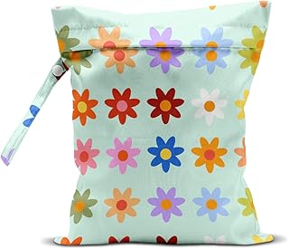 Wet Bag Wet Dry Bag Wet Bag for Swimsuit Travel Beach Pool Diapers Dirty Yoga Gym Clothes Toiletries Makeup Bag Waterproof Reusable Cute Daisy Floral Flower product image