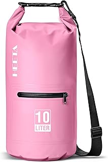 HEETA Waterproof Dry Bag with Front Zippered Pocket for Women Men, 5L/10L/20L/30L/40L Roll Top Lightweight Dry Storage Bag Backpack for Travel, Kayaking, Boating, Rafting, Camping, Hiking & Beach product image