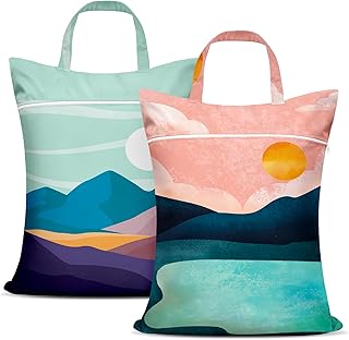 2 Pcs Large Travel Laundry Bags - Waterproof with Handle, Washable Dirty Clothes Bags for Travel, Wet & Dry Use, Bathing Suit & Gym Clothes Laundry, Swimming Pool & College Dorm product image