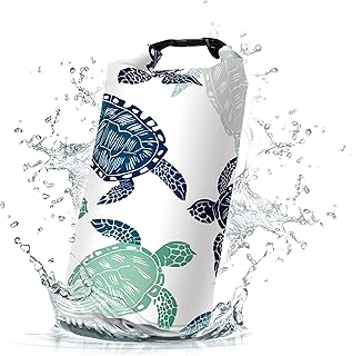Waterproof Dry Bag,Roll Top Sea Turtle Small Waterproof Backpack 5L/10L/20L Floating and Lightweight Bags for Kayaking, Boating, Fishing, Swimming and Camping product image