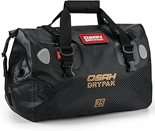 Waterproof Duffel Bag - Motorcycle Dry Bag Tail Bag with Large Storage Space, Waterproof Luggage Duffle Bags with Outer Mesh Zipper Pocket for Camping, Kayaking, Fishing & Traveling product image