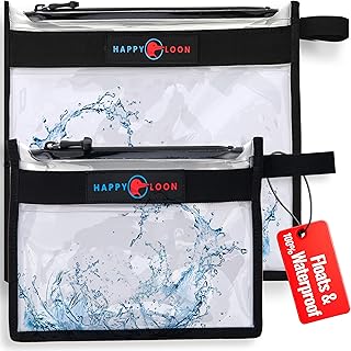 Elite Waterproof Fishing Tackle Bag Set - 2 Sizes, 100% Submersible Dry Bags, Floats with Lure & bait- Scuba-Grade Zipper, PVC-Free, Tethering Loop - Premium Fishing accessory pouch product image