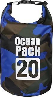 Dry Bag Waterproof for Women Men,20L Rolled Lightweight Dry Storage Bag Backpack with Phone Case for Travel,Swimming,Boating, Kayaking,Camping & Beach,Blue product image