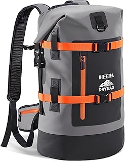 HEETA Dry Bags Waterproof Backpack 40L for Men & Women, Roll Top Heavy Duty Cushioned Hiking Backpack for Kayaking Boating Paddle Boarding Fishing Travel Camping Beach Vacation Cruise Ship Essentials product image