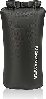 Waterproof Dry Bag 10L – 30D Nylon Roll Top Dry Sack with DWR & PU Coating, Lightweight Water-Resistant Storage for Kayaking, Camping, Hiking, Fishing & Beach (Black) product image