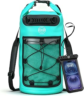 STOVER 5/10/25/30/40/55L Waterproof Dry Bag- Roll-Top Backpack w/Phone Case- Kayaking, Hiking, Camping, Boating- Men/Women product image