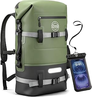 STOVER 5/10/25/30/40/55L Waterproof Dry Bag- Roll-Top Backpack w/Phone Case- Kayaking, Hiking, Camping, Boating- Men/Women product image