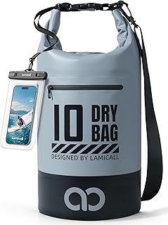 Lamicall Dry Bag, Waterproof Bag - [Durable & Floating] 5L/10L/20L/30L/40L Roll Top Drybag with Water Proof Phone Pouch for Travel Swimming Boating Kayaking Paddle Board Camping Beach Accessories product image