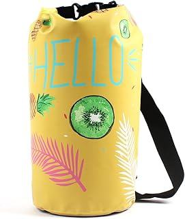 Dry Bag Waterproof,5L Roll Top Backpack Floating Dry Bag for Kayaking Boating Swimming Hiking Camping Outdoor Activities,Yellow Pineapple product image