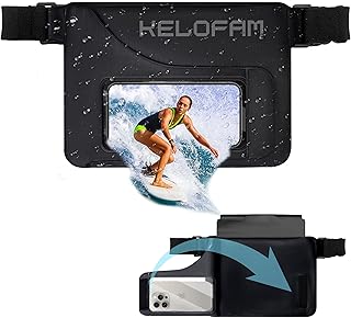 Waterproof bag Fanny Pack with Phone Case, Water proof Phone Pouch Dry Bag Keep Valuables Safe for iPhone Samsung, Adjustable Waist Strap and Screen Touch Sensitive for Swimming Boating Beach Fishing product image