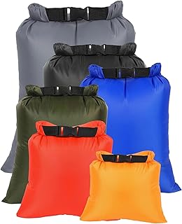 Dry Bags Waterproof Set, 6-Pack Ultralight Waterproof Bags Small Stuff Sack Water Proof Bag Dry Sacks, Outdoor Dry Bag Keep Gear Dry for Backpacking Hiking Boating Camping Travel product image