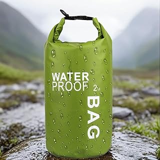 Waterproof Dry Bag 2L, Lightweight Roll-Top Sack for Kayaking Swimming Camping and Beach, Compact & Water-Resistant Outdoor Essential (Peagreen) product image